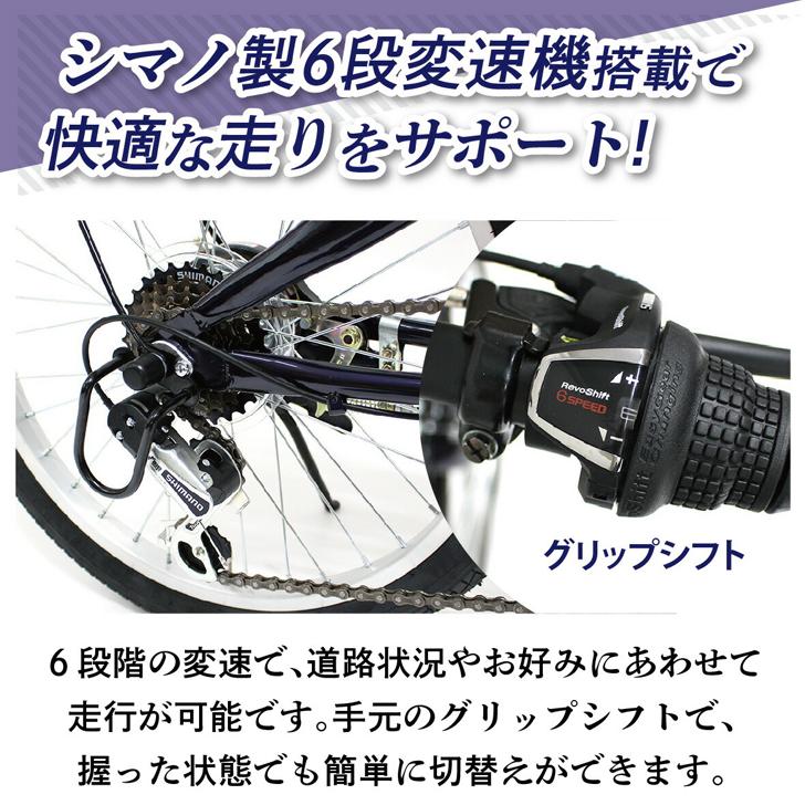 FIELD CHAMP(フィールドチャンプ)20インチ6段折畳み自転車BL ダークブルー MG-FCP206BL 【メーカー直送】※北海道・沖縄別途送料の画像