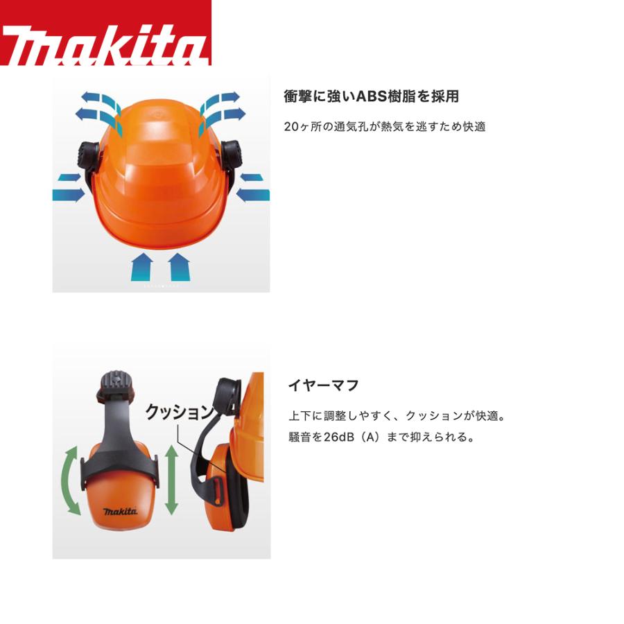 マキタ マキタ｜ヘルメット イヤーマフ付 飛来・落下物用
