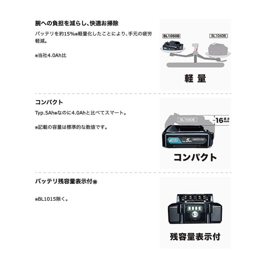 マキタ（makita） 掃除機 カプセル式 10.8V/5Ah 充電式クリーナ