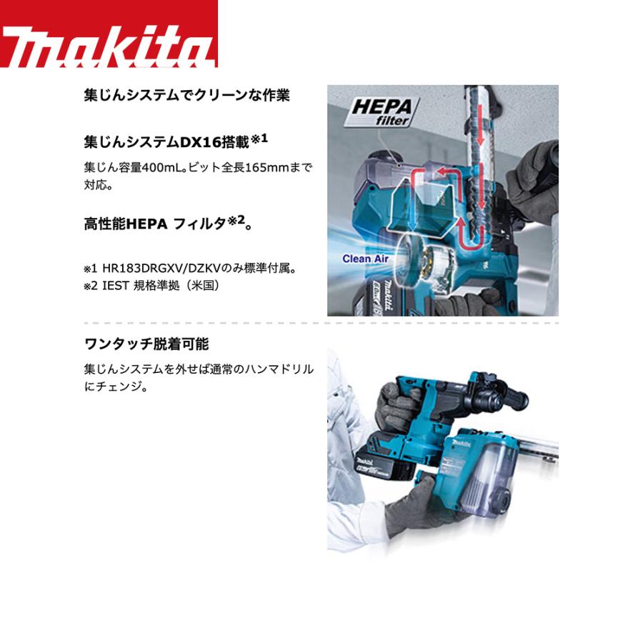 マキタ（makita） 18V/6.0Ah 充電式ハンマドリル バッテリBL1860Bx2本