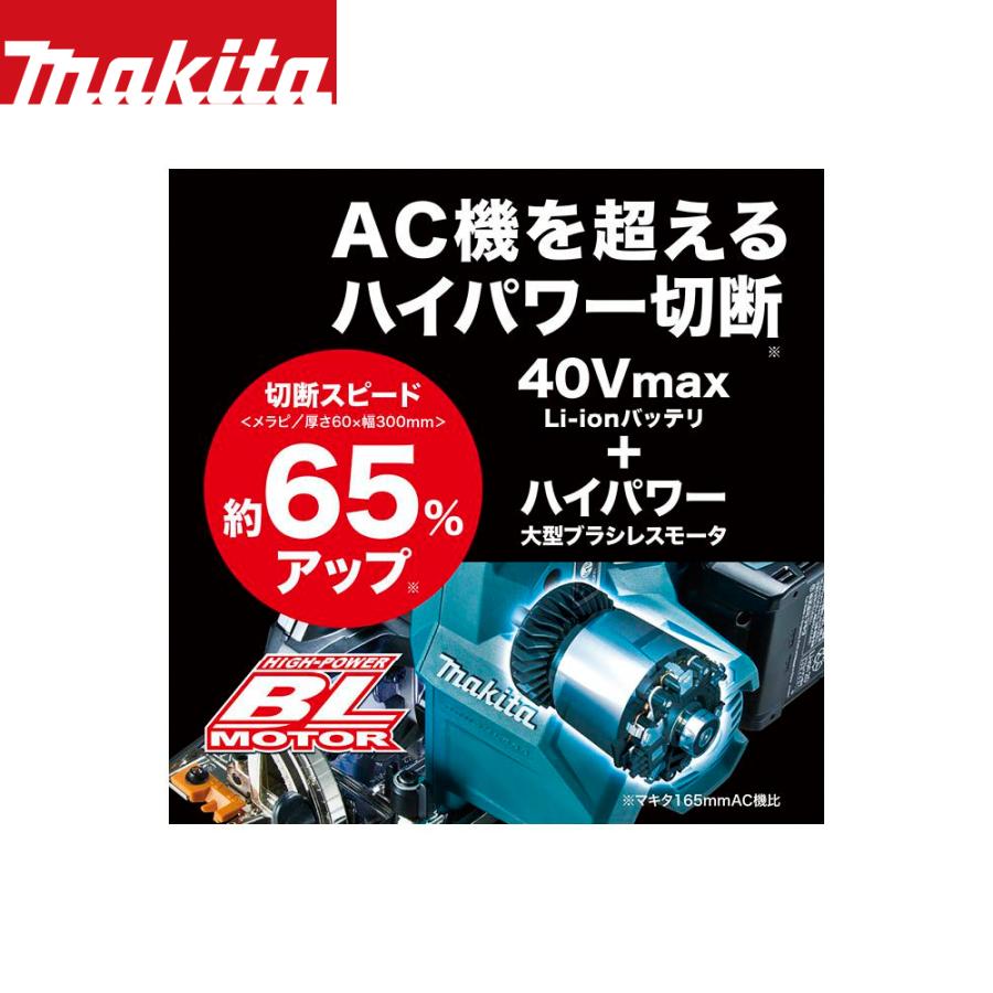 マキタ（makita） 40V 充電式マルノコ 40V/2.5Ah 刃径165mm/切込66mm