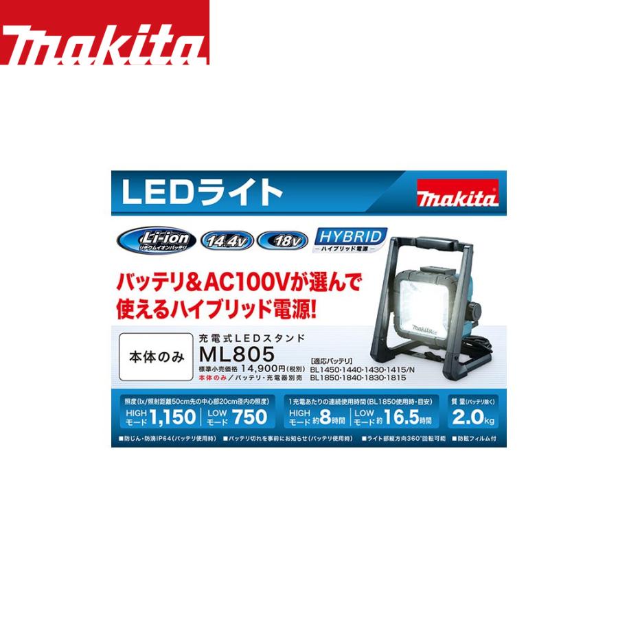 マキタ充電式LEDスタンドライト FUJITA SHOP / 充電式LEDスタンドライト