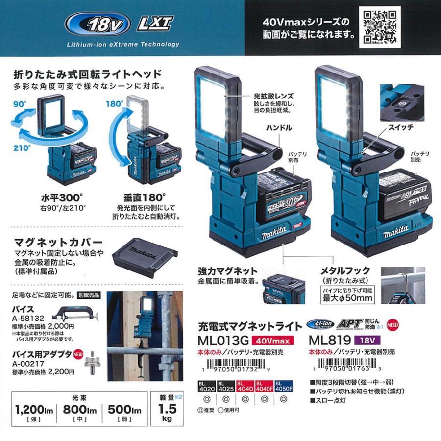 マキタ（makita） ＜即納＞マキタ 充電式マグネットライト 18V用 小型
