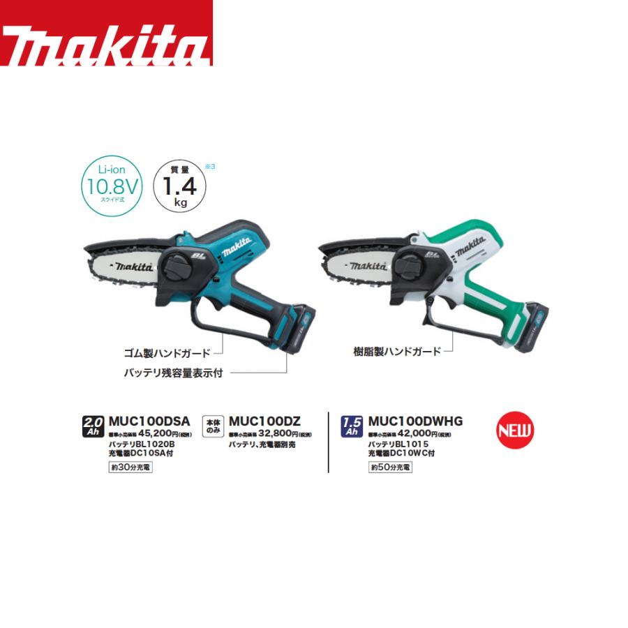 マキタ（makita） 充電式ハンディソー MUC100DSA バッテリBL1020B×1本