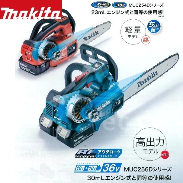 AZTEC ショップマキタ｜250mm充電式チェンソー MUC256DGF 青 DGFR 赤