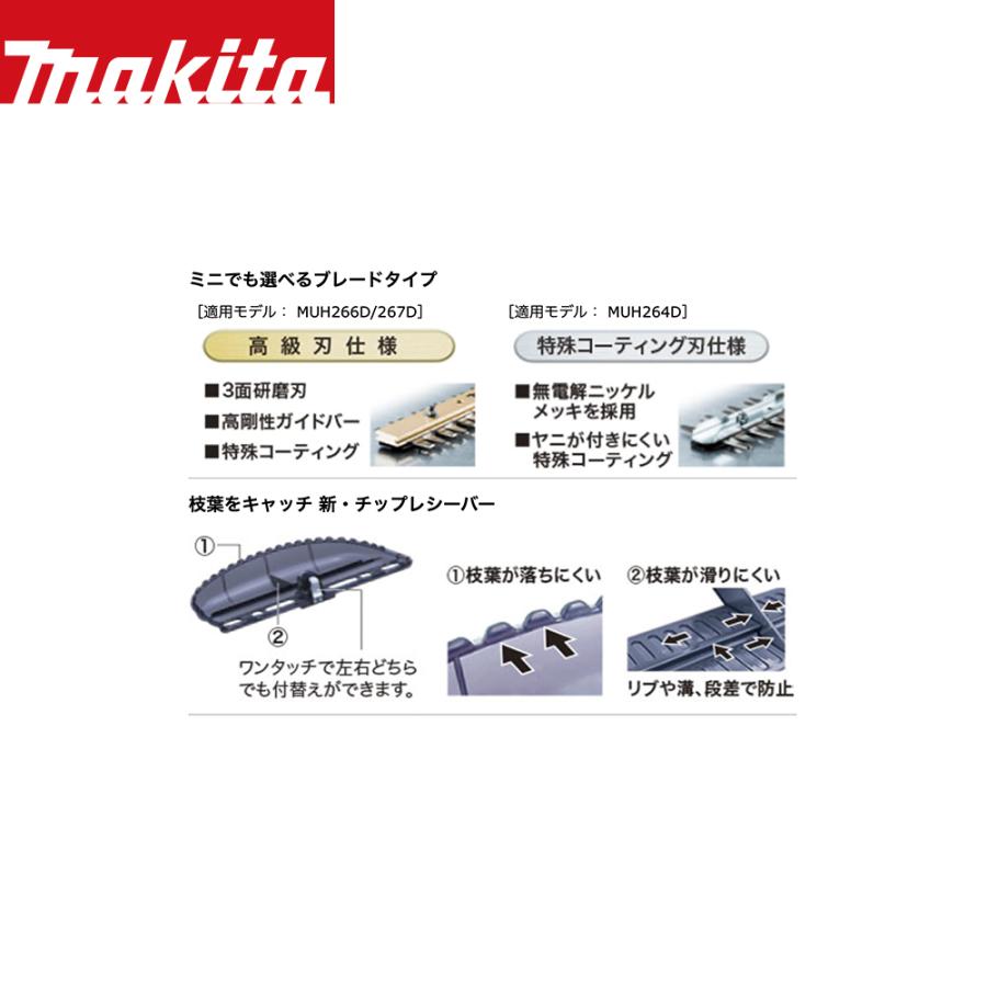 マキタ（makita） 10.8V 充電式ミニ生垣バリカン 刈込幅260mm/切断径