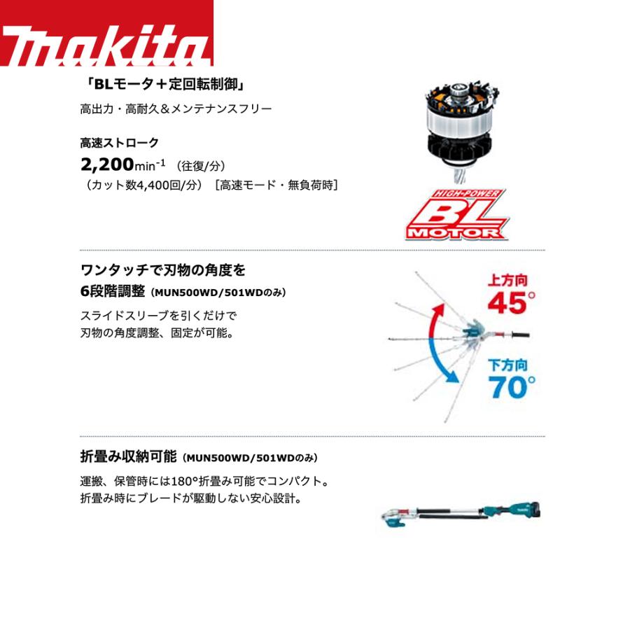 マキタ（makita） <在庫あり>18V/6.0Ah充電式ポールヘッジトリマ 本体
