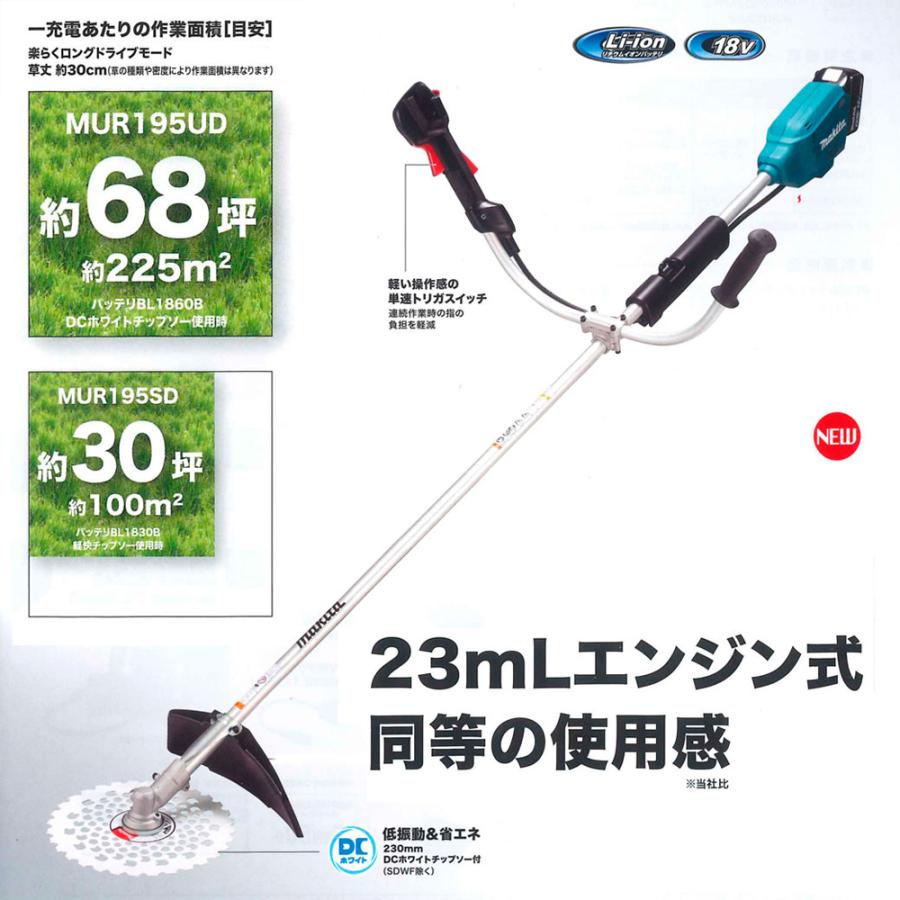 マキタ（makita） 18V/3.0Ah 充電式草刈り機 Uハンドル バッテリ