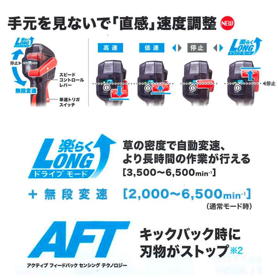 マキタ｜18V/6.0Ah 充電式草刈り機 Uハンドル 本体のみ バッテリ・充電器別売 重量3.8kg MUR195UDZ マキタ 草刈機｜aztec｜07