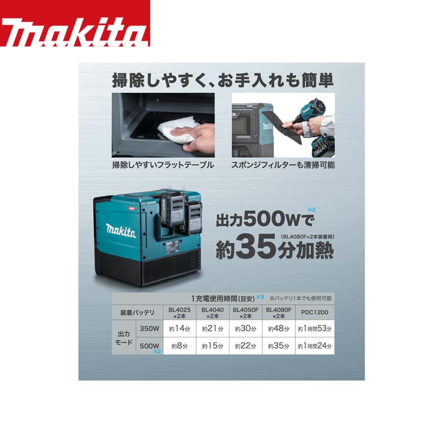 マキタ マキタ|40Vmax充電式電子レンジ MW001GZ 本体のみ マキタ マキタ|40Vmax充電式電子レンジ MW001GZ 本体のみ