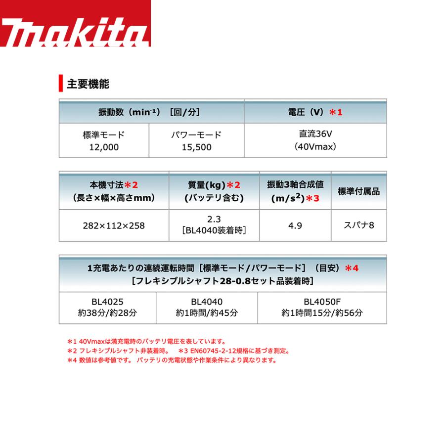 マキタ マキタ|40Vmaxコンクリートバイブレータ フレキシブル マキタ マキタ|40Vmaxコンクリートバイブレータ フレキシブル