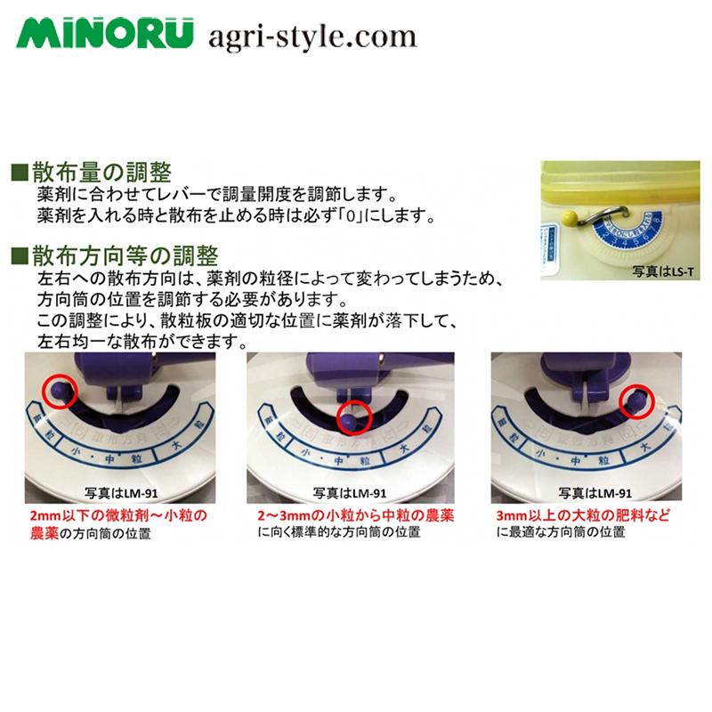 みのる産業 防除機 手動式散粒機 均太 LS-T タンク容量9L 散粒器
