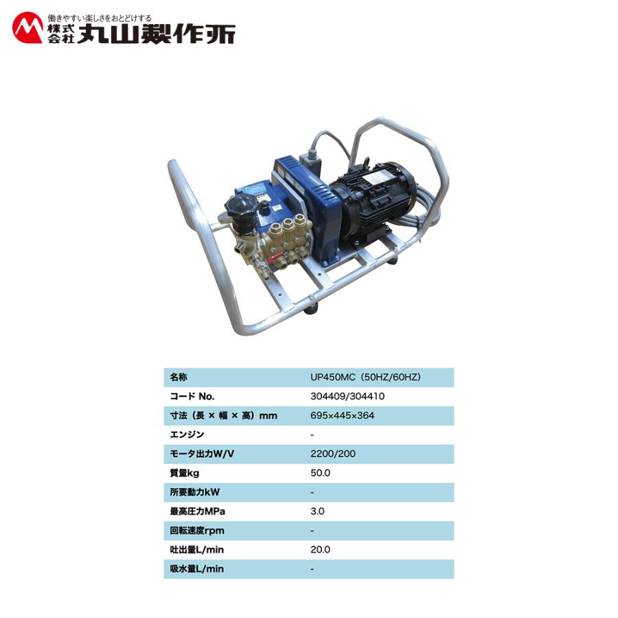 丸山製作所｜ウルトラファインバブル MUFBウルトラポンプ 200Vモーターセット動噴 最高圧力3.0MPa 吐出量20L/min UP450MC-1｜aztec｜04