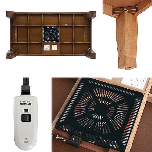 こたつ 長方形 大判サイズ モダンリビング継ぎ脚こたつ-ディレット