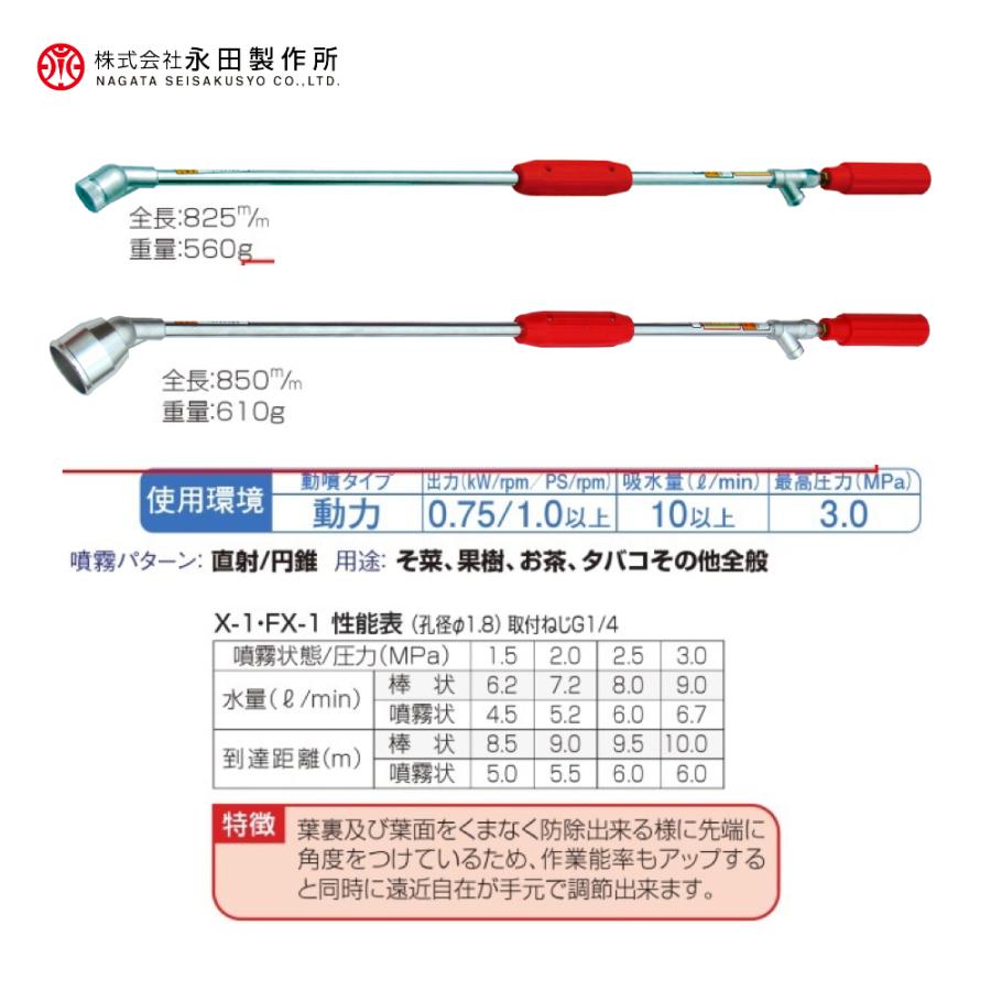 永田製作所 NAGATA 鉄砲ノズルシリーズ 新曲射鉄砲ノズルX−1 (G1/4