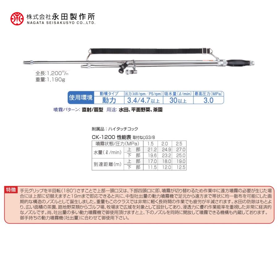永田製作所|NAGATA 畦畔ノズルシリーズ キリカエ畦畔ノズル CK 永田製作所|NAGATA 畦畔ノズルシリーズ キリカエ畦畔ノズル CK