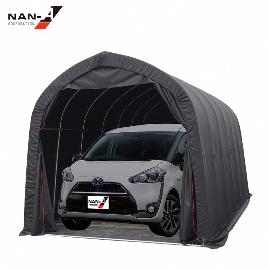ナンエイ パイプ車庫 パイプベース式 Quickシリーズ 間口2.7x奥行4.8x高さ2.4m ミニバン対応 汎用タイプ 車庫 倉庫 南栄工業 WP778 Quickの画像