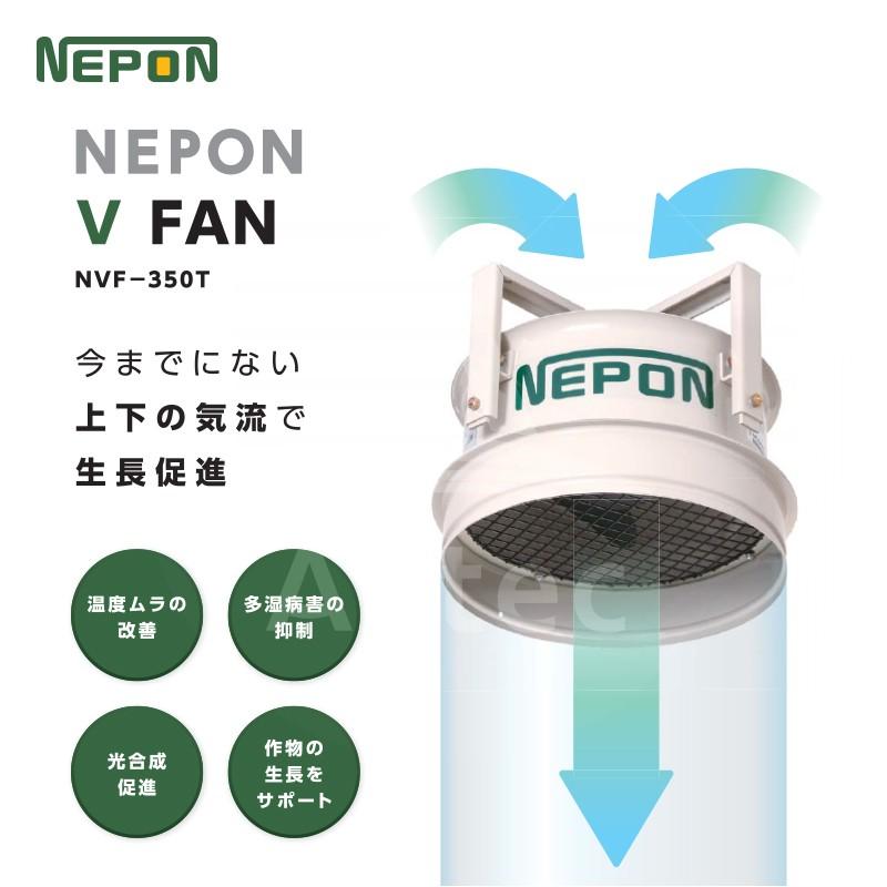 ネポン 園芸用換気扇 ネポンVファン NVF-350T AC200V・三相・50/60Hz