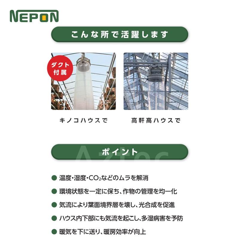 ネポン 園芸用換気扇 ネポンVファン NVF-350T AC200V・三相・50/60Hz