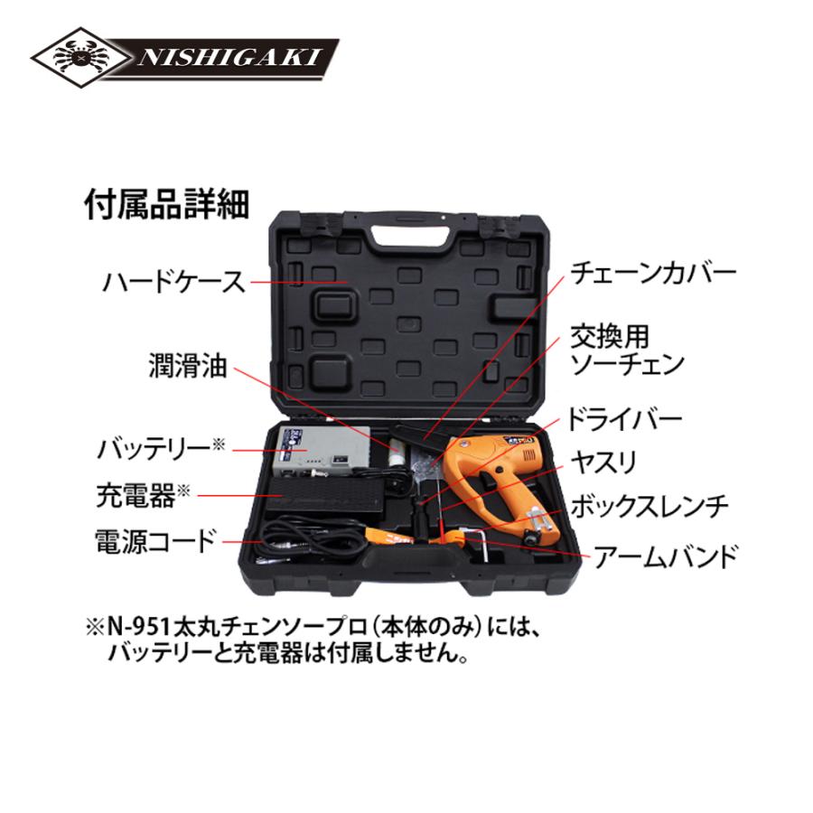 ニシガキ 28.8V 充電式チェーンソー 太丸チェーンソーPRO バッテリ