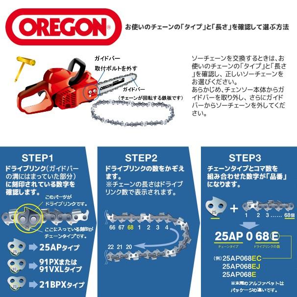 オレゴン OREGON ソーチェーン替刃　25AP-076E (コマ数76個) | OREGON | 02