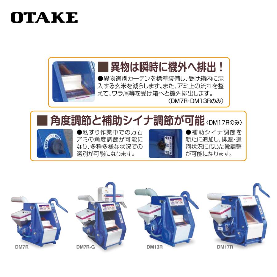 大竹製作所｜籾摺り機　インペラ籾すり機　ハイパール　4〜13俵　DM17R-2SM　時　1.5kW　単相200V