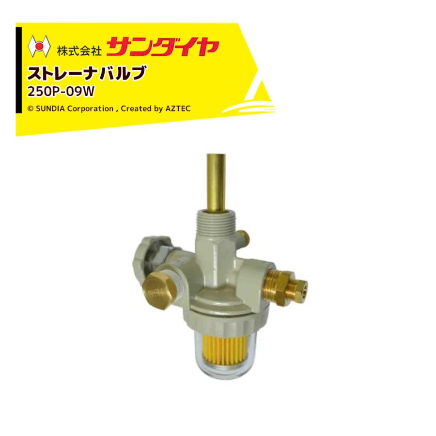 サンダイヤ ストレーナバルブ 入口R3/4オス 出口RC1/2メス 250P-09W