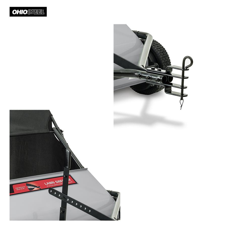 HIOS OHIOSTEEL 乗用モア専用アタッチメント 牽引式スイーパー