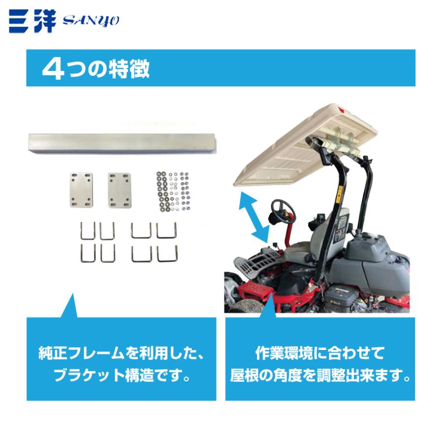 三洋化成 三洋 SANYO 乗用芝刈り機用日除け トラピーグリーン GR7 角