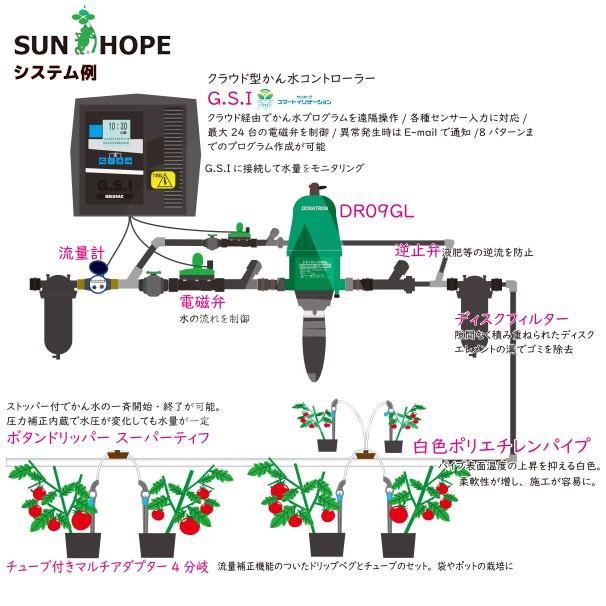 サンホープ SUNHOPE 液肥混入器 ドサトロン DR09GL 取付口径40mm 最大