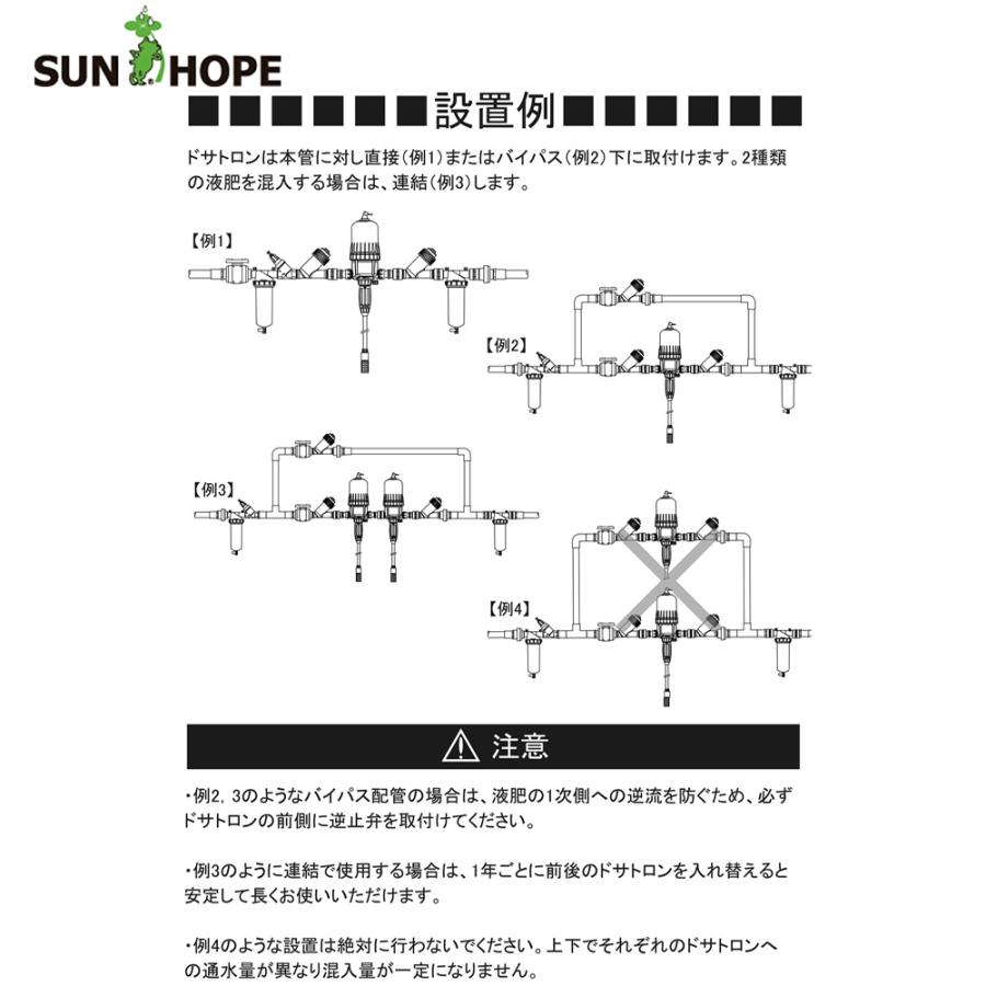 サンホープ SUNHOPE 比例式液肥混入器 ドサトロン 取付口径30mm 最大
