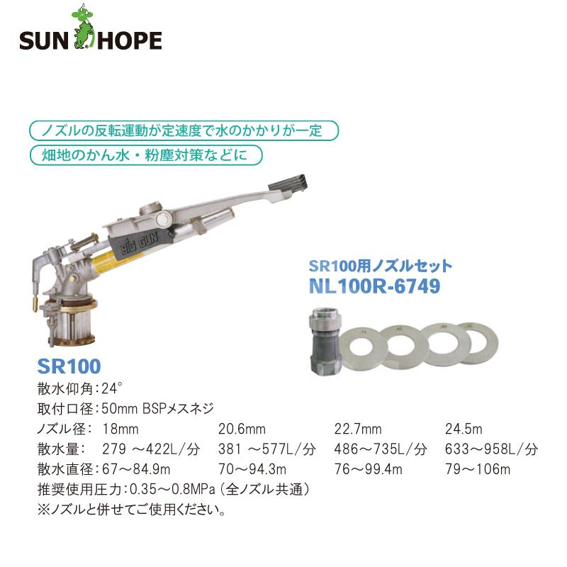 サンホープ｜SUNHOPE 大型スプリンクラー ビッグガン SR100 散水直径67.0〜84.9m｜aztec｜02