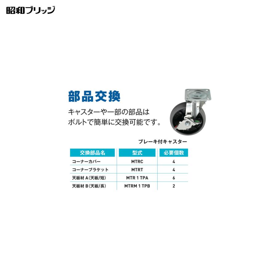 ALINCO（アルインコ） 昭和ブリッジ 800kg台車 アルミ4輪台車