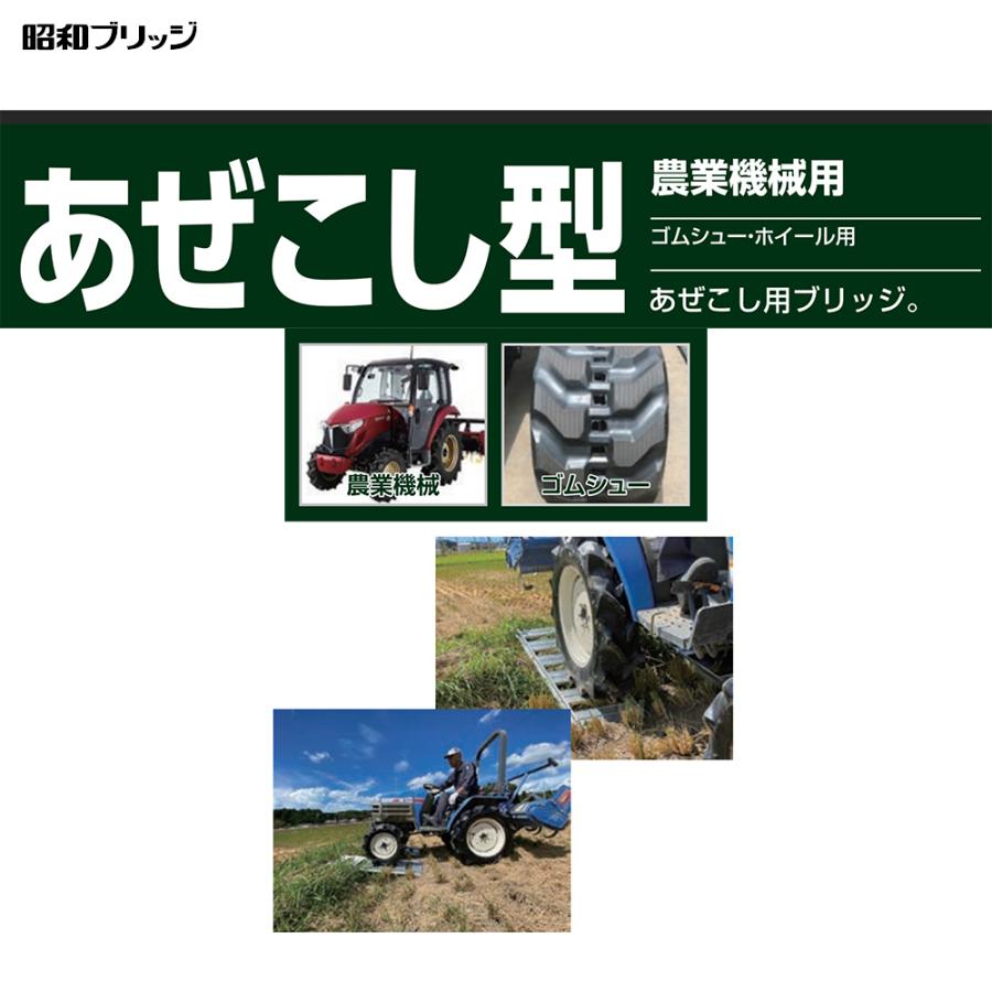 昭和ブリッジ アルミブリッジ あぜこし型 1.5t/2本セット 有効幅400x