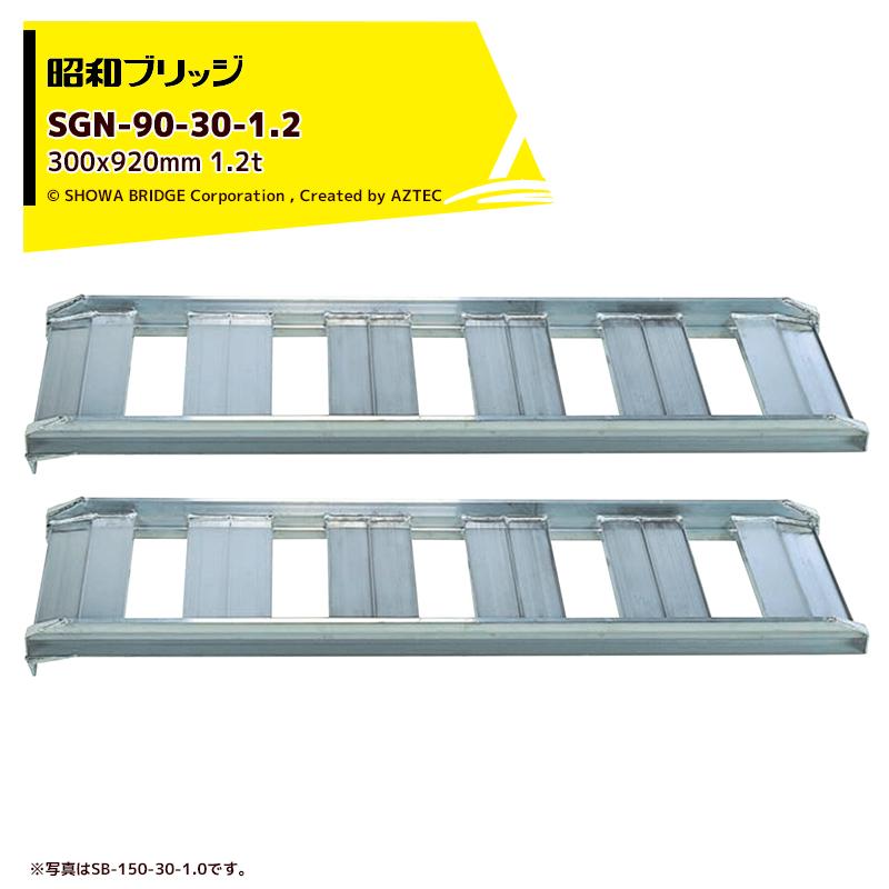昭和ブリッジ アルミブリッジ あぜこし型 1.2t/2本セット 有効幅300x 