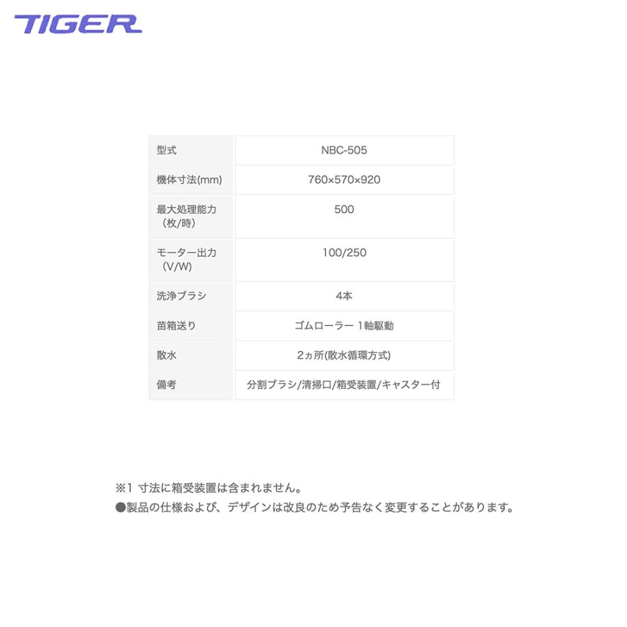 タイガー（TIGER） タイガーカワシマ 苗箱洗浄機 洗ちゃん NBC-505