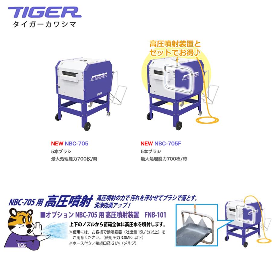 タイガー（TIGER） タイガーカワシマ 苗箱洗浄機 洗ちゃん NBC-705