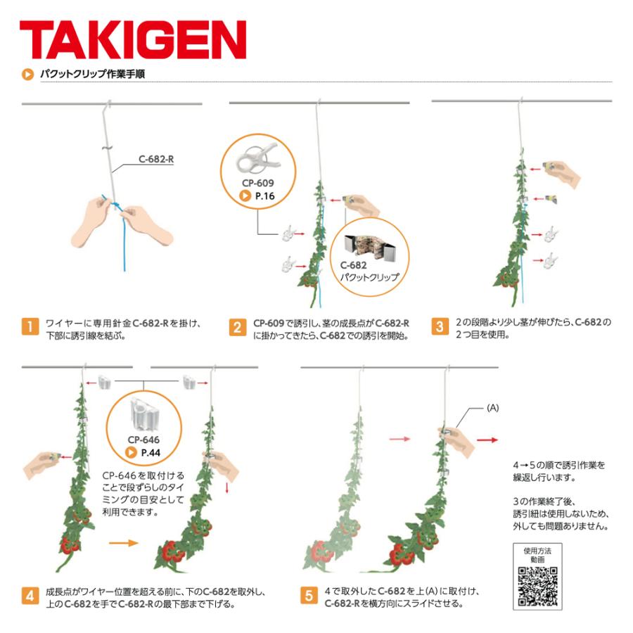 TAKIGEN｜＜400個セット＞タキゲン パクットクリップ C-682 ② C-682-2 パクットクリップ 1箱(1500個) TAKIGEN(タキゲン) 【通販
