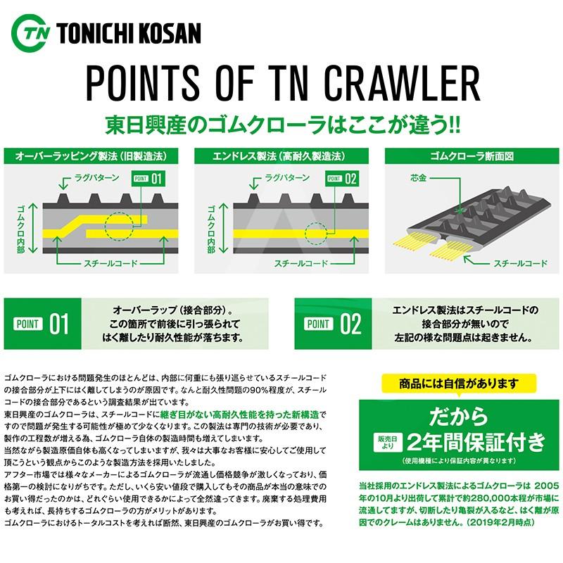 ーンをお 東日興産 2本セット品 コンバイン用クローラ幅