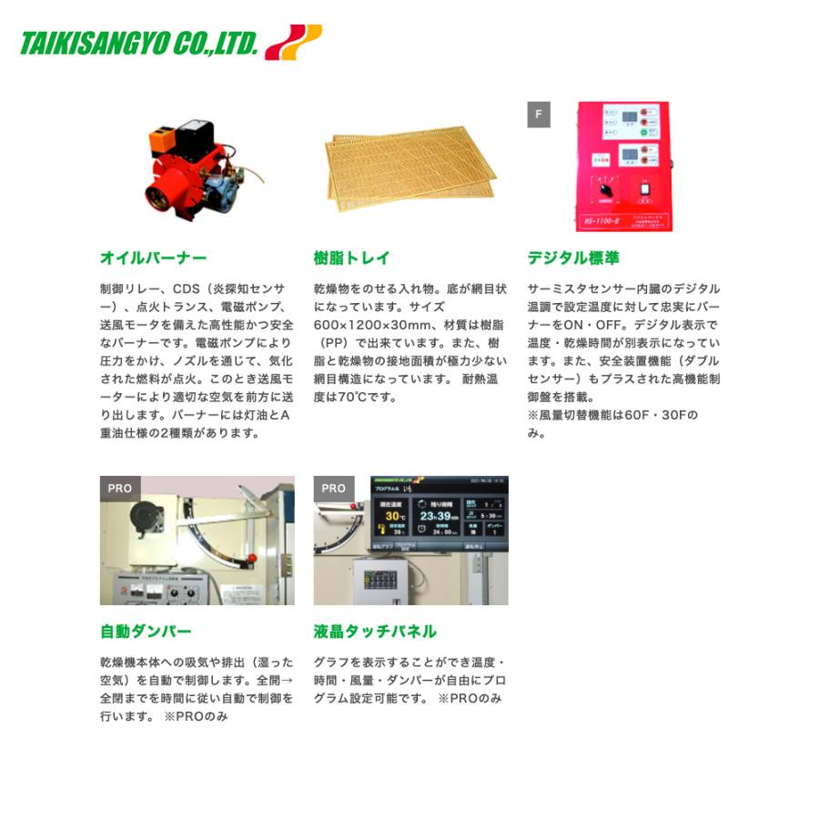 (お話し中) 食品乾燥機(灯油) (4/18PM - 4/21 さらに割引) 大紀産業｜食品乾燥機 灯油乾燥機 乾燥処理能力90〜210kg 法人様限定