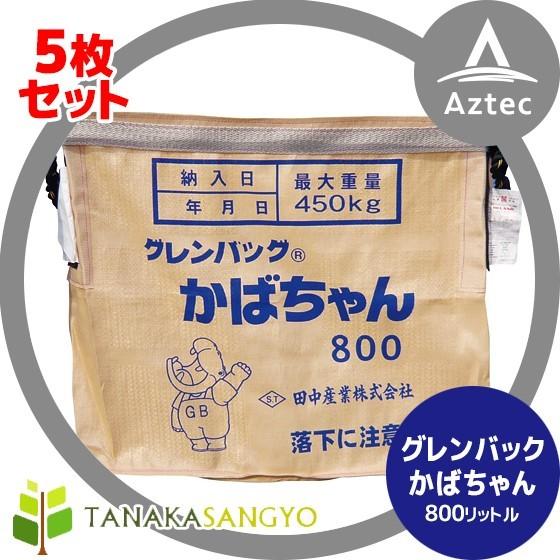 田中産業 <5枚セット>穀類輸送袋 グレンバッグかばちゃん 800