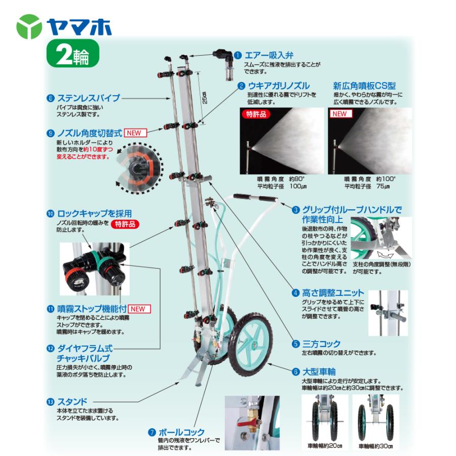 ヤマホ カートジェッター V-5型 2輪タイプ G1/4 12頭口 D-6CS付 191384