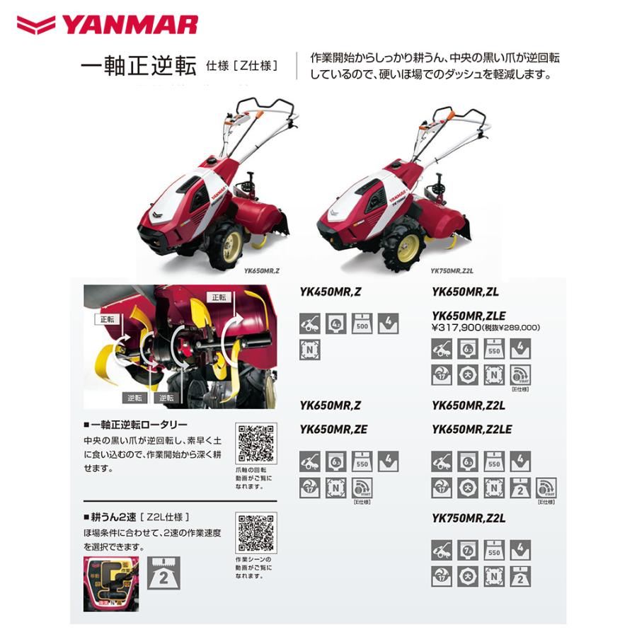 ヤンマー｜YANMAR ミニ耕運機 耕うん機 管理機 ロータリータイプ 60坪〜 一軸正逆転仕様 YK450MR,Z 馬力4.2PS｜aztec｜05