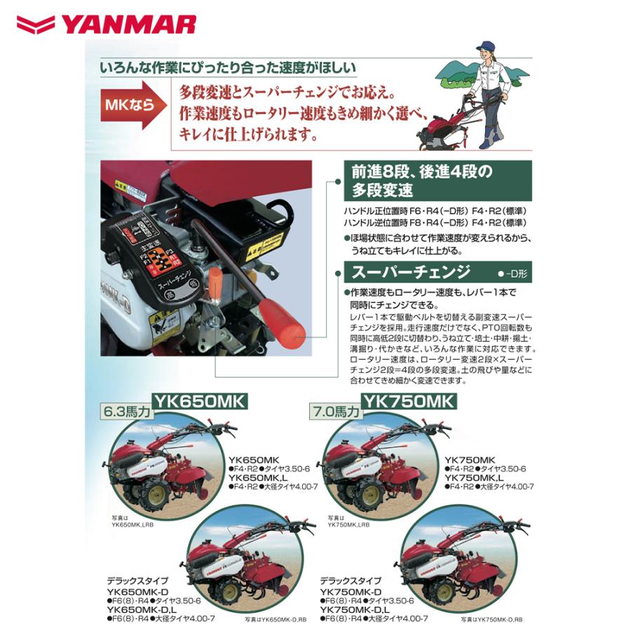 ヤンマー（YANMAR） ミニ耕運機 耕うん機 管理機 6.3馬力 標準タイプ