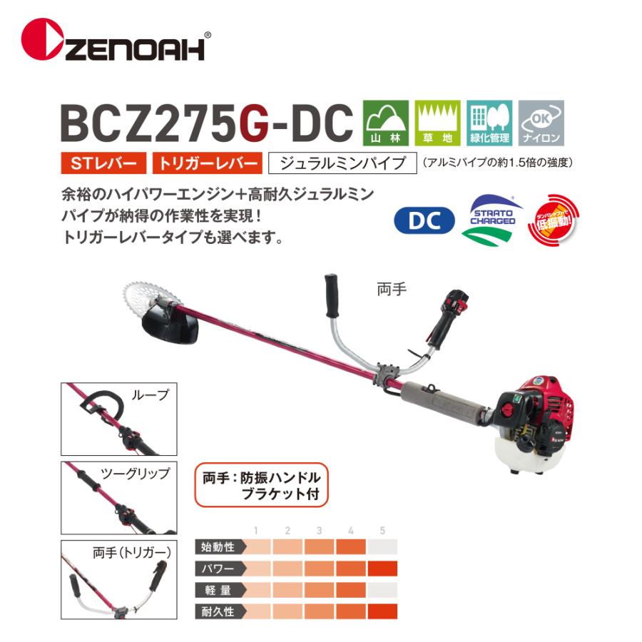 ゼノア 草刈り機 ZENOAH エンジン式刈払機 BCZ275GL-DC ループハンドル