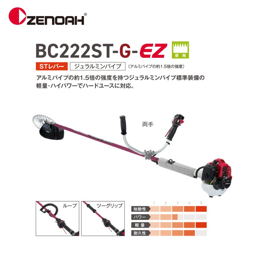 ゼノア 草刈り機 ZENOAH エンジン式刈払機 BC222ST-G-T-EZ ツー