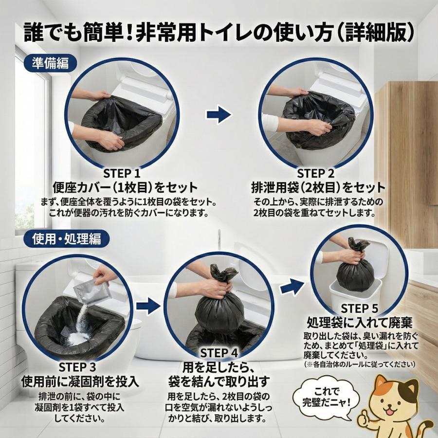 簡易トイレ 非常用トイレ 防災トイレ 150回 15年保存 防災士推奨 抗菌