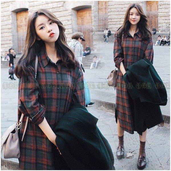マキシワンピース チェック柄ワンピース ドレス マキシ丈ワンピース 韓国風 春秋 ロング 長袖 マキシワンピ ワンピース 大人 オシャレ Lhyzovmfgi Www Naga Travel Com