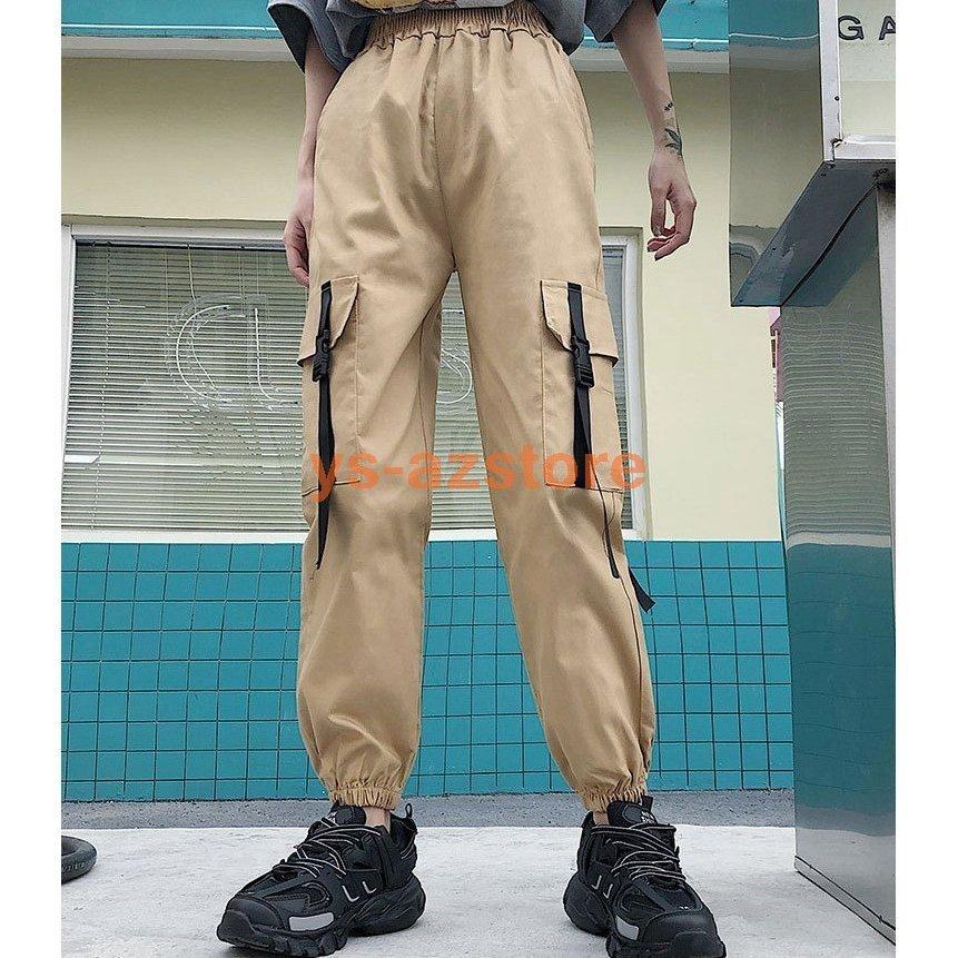 人気大割引 カーゴパンツ レディース ワイドパンツ ミリタリーパンツ ダンス 衣装 カジュアル 体型カバー 綿 ウエストゴム 韓国ファッション ゆるい ストリート 夏 カーゴパンツ ワイドパンツ カジュアル ミリタリー 韓国