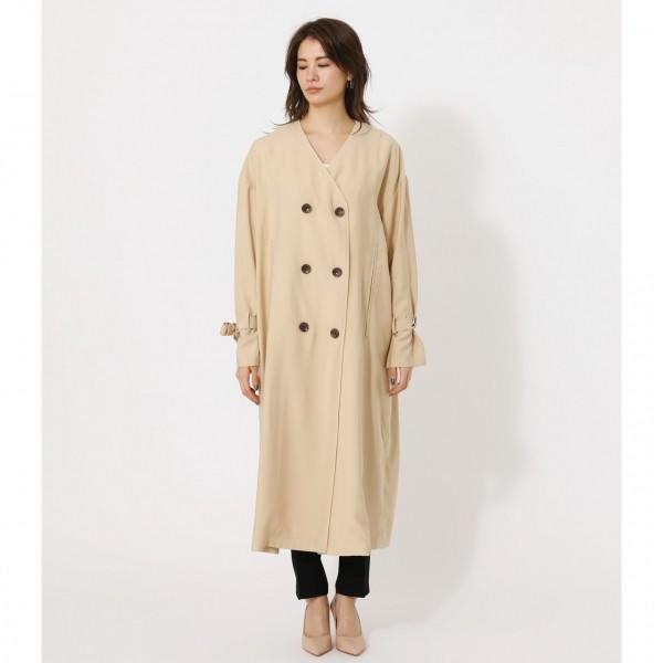 AZUL BY MOUSSY（アズールバイマウジー） COLLARLESS TRENCH COAT 
